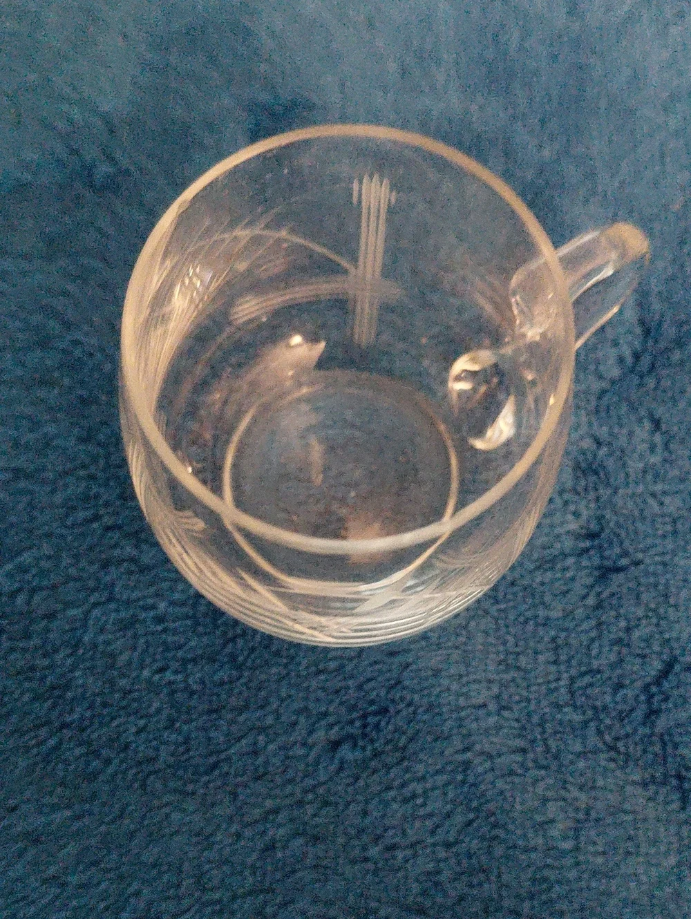 Demitasse Etched Clear Glass Espresso  Cups - Set of 6
